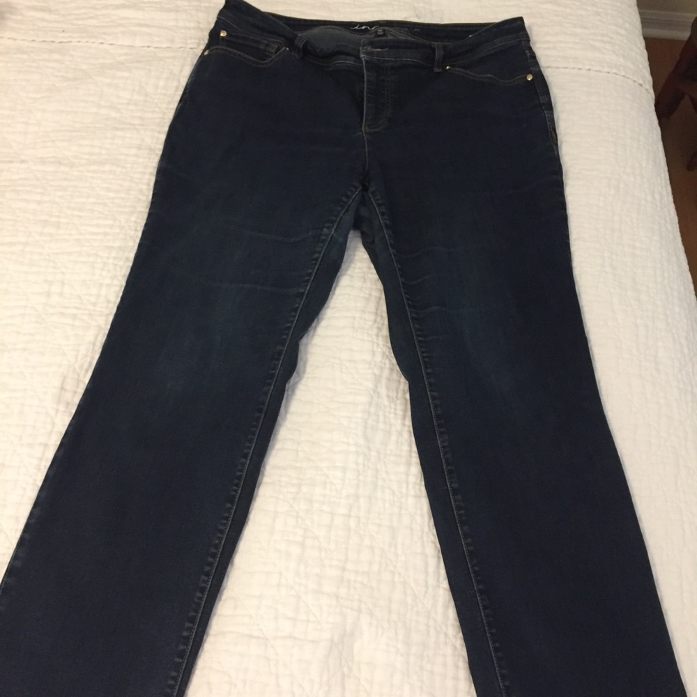 Inc straight leg tummy control 16w jeans Macys
